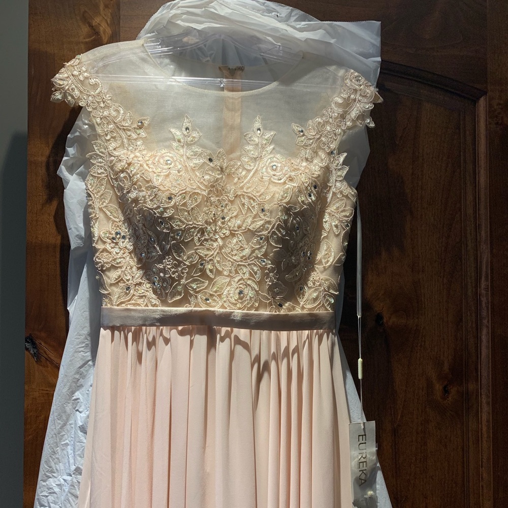 Full length beaded gown